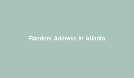atlanta address generator.